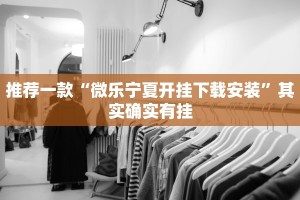 推荐一款“微乐宁夏开挂下载安装”其实确实有挂