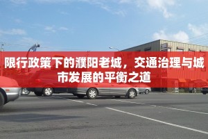 限行政策下的濮阳老城，交通治理与城市发展的平衡之道