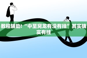 教程辅助!“中至窝龙有没有挂”其实确实有挂