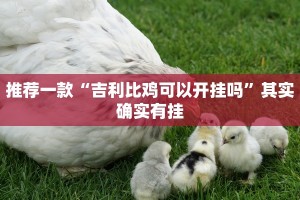 推荐一款“吉利比鸡可以开挂吗”其实确实有挂