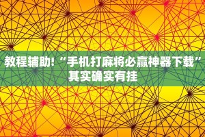 教程辅助!“七彩云南游戏辅助器”其实确实有挂