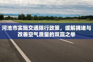 河池市实施交通限行政策，缓解拥堵与改善空气质量的双赢之举