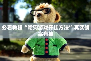 必看教程“哈狗游戏开挂方法”其实确实有挂