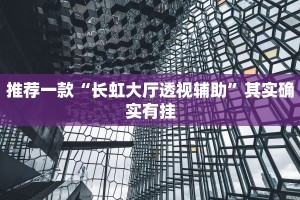 推荐一款“长虹大厅透视辅助”其实确实有挂