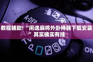 教程辅助!“闲逸麻将外卦神器下载安装”其实确实有挂