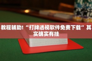 教程辅助!“打牌透视软件免费下载”其实确实有挂