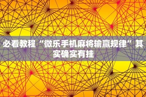 教程辅助!“微乐辅助神器开挂教程”其实确实有挂
