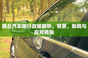 商丘汽车限行政策解析，背景、影响与应对措施