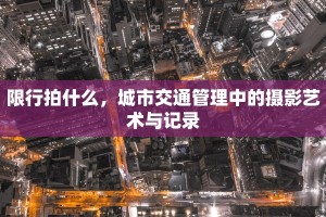 限行拍什么，城市交通管理中的摄影艺术与记录