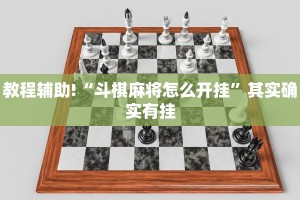 教程辅助!“斗棋麻将怎么开挂”其实确实有挂