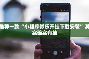 推荐一款“小程序微乐开挂下载安装”其实确实有挂