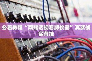 必看教程“网赌透视看牌仪器”其实确实有挂
