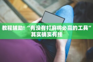 教程辅助!“有没有打麻将必赢的工具”其实确实有挂