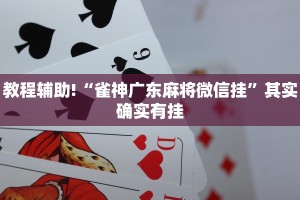 必看教程“tx阿城棋牌麻将开挂辅助神器软件”其实确实有挂