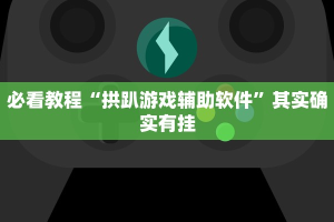必看教程“拱趴游戏辅助软件”其实确实有挂