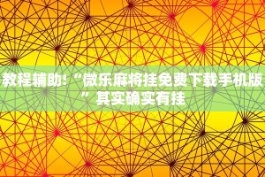必看教程“微乐麻将可以装挂吗”其实确实有挂