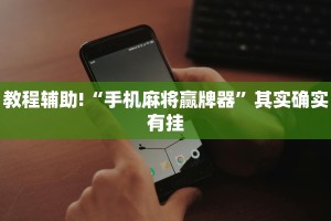 教程辅助!“手机麻将赢牌器”其实确实有挂