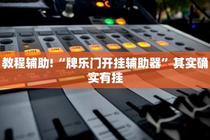 教程辅助!“牌乐门开挂辅助器”其实确实有挂
