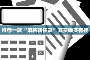 推荐一款“麻将辅佐器”其实确实有挂