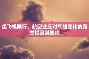 坐飞机限行，航空业应对气候变化的新举措及其影响