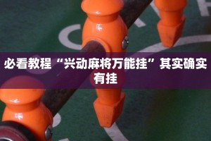 必看教程“兴动麻将万能挂”其实确实有挂