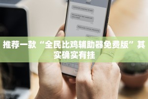 推荐一款“全民比鸡辅助器免费版”其实确实有挂
