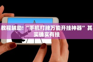 教程辅助!“手机打牌万能开挂神器”其实确实有挂