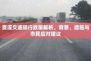 贵溪交通限行政策解析，背景、措施与市民应对建议