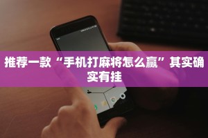 教程辅助!“微信微乐麻将怎么打才能赢”其实确实有挂