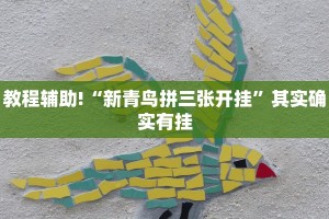 教程辅助!“新青鸟拼三张开挂”其实确实有挂