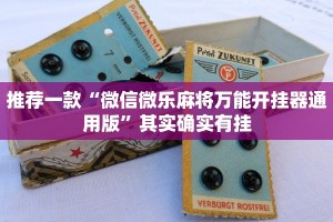 推荐一款“微信微乐麻将万能开挂器通用版”其实确实有挂