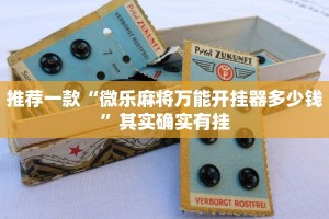 推荐一款“微乐麻将万能开挂器多少钱”其实确实有挂