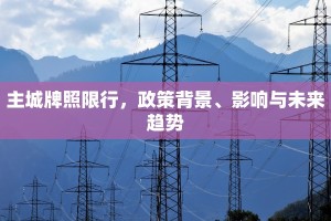 主城牌照限行，政策背景、影响与未来趋势