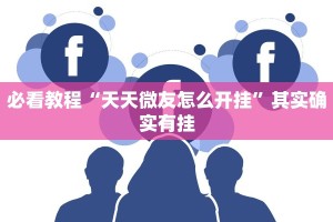 必看教程“天天微友怎么开挂”其实确实有挂