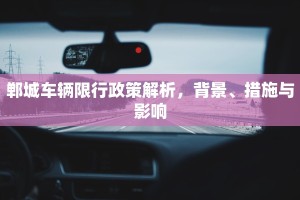 郸城车辆限行政策解析，背景、措施与影响