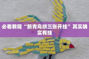 必看教程“新青鸟拼三张开挂”其实确实有挂