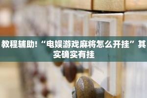 教程辅助!“电娱游戏麻将怎么开挂”其实确实有挂