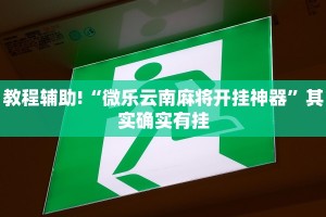 教程辅助!“微乐云南麻将开挂神器”其实确实有挂
