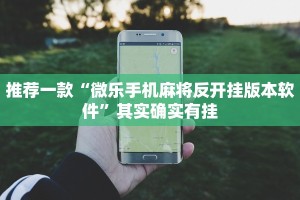 必看教程“微乐麻将怎么样才能有好手气”其实确实有挂