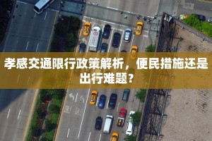 孝感交通限行政策解析，便民措施还是出行难题？