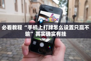 必看教程“手机上打牌怎么设置只赢不输”其实确实有挂