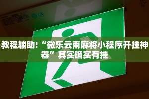 教程辅助!“微乐云南麻将小程序开挂神器”其实确实有挂