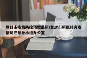 登封市疫情防控预案最新/登封市新冠肺炎疫情防控领导小组办公室