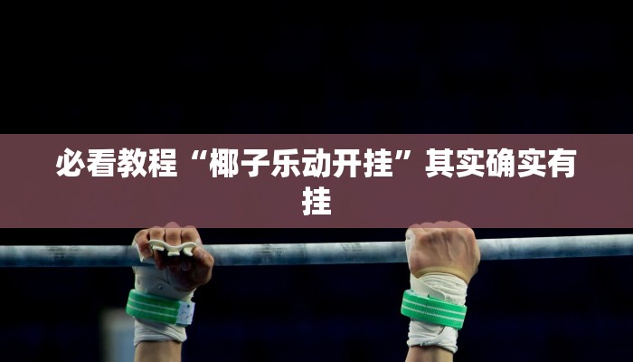 必看教程“椰子乐动开挂”其实确实有挂