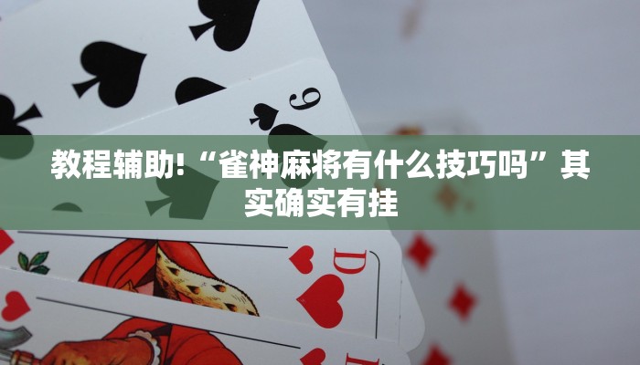 教程辅助!“雀神麻将有什么技巧吗”其实确实有挂
