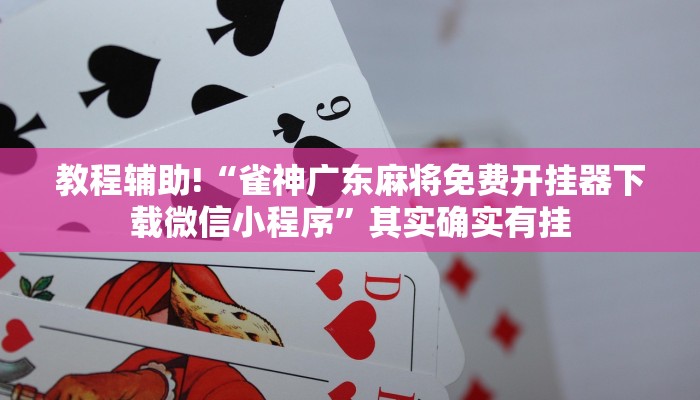 教程辅助!“雀神广东麻将免费开挂器下载微信小程序”其实确实有挂