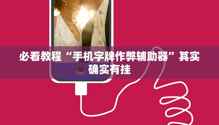 必看教程“手机字牌作弊辅助器”其实确实有挂