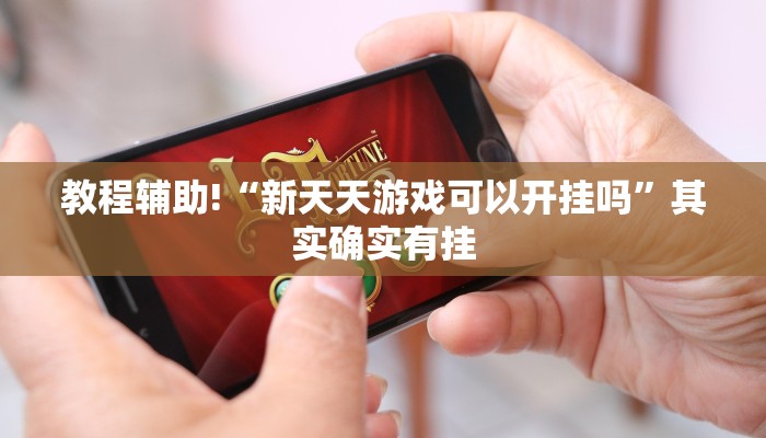 教程辅助!“新天天游戏可以开挂吗”其实确实有挂