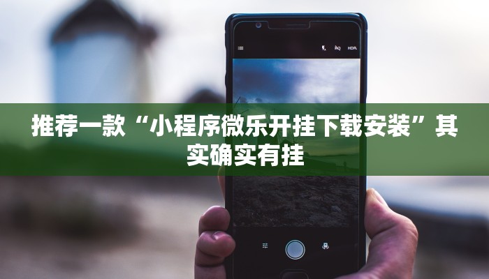 推荐一款“小程序微乐开挂下载安装”其实确实有挂