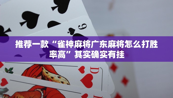 推荐一款“雀神麻将广东麻将怎么打胜率高”其实确实有挂